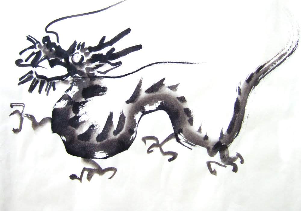 水墨画の龍の描き方【保存版】初心者にもわかりやすく図解で簡単解説