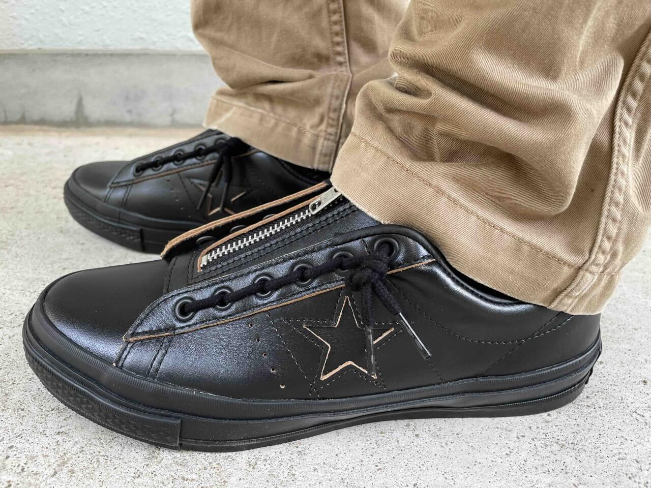Schott×CONVERSEのコラボ「ONE STAR Z」を購入レビュー！茶芯レザー