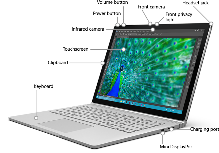 Surface Book (第 1 世代) の仕様と機能 - Microsoft サポート