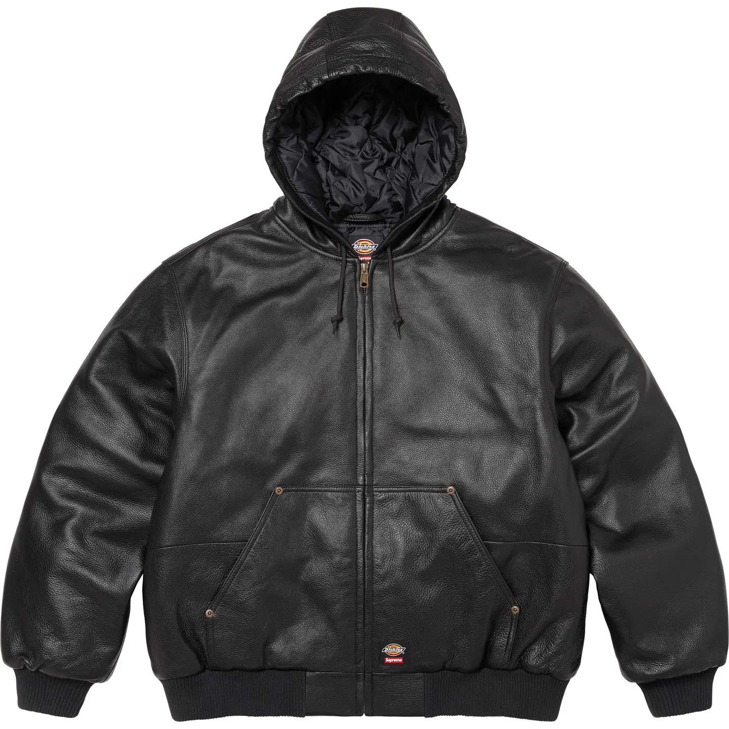 Supreme®/Dickies® Hooded Leather Work Jacket | Supreme 24fw
