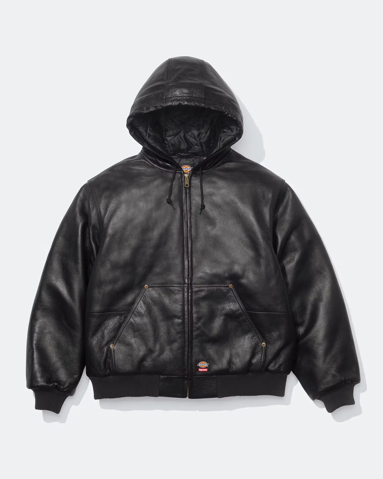 Supreme®/Dickies® Hooded Leather Work Jacket | Supreme 24fw