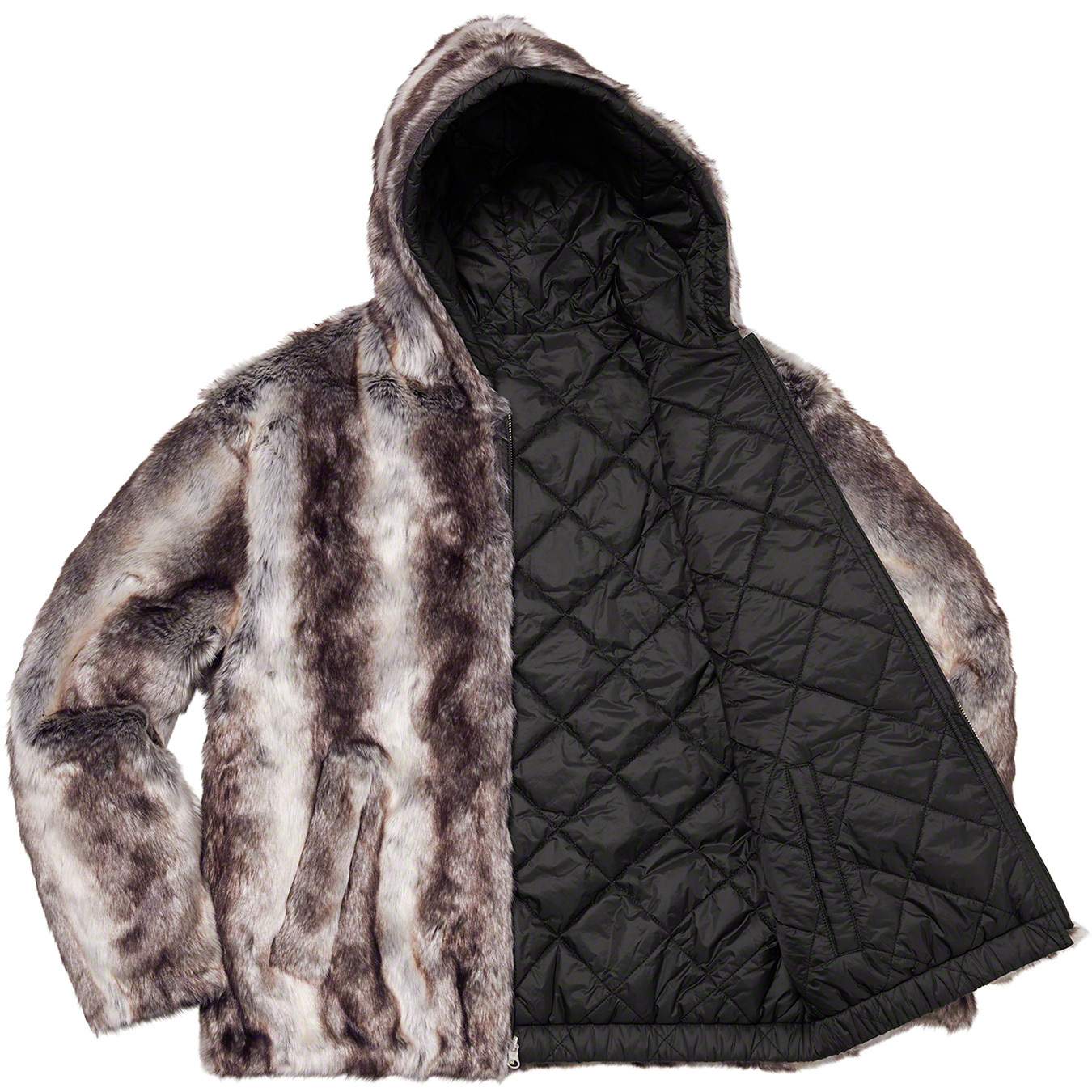Faux Fur Reversible Hooded Jacket | Supreme 20fw