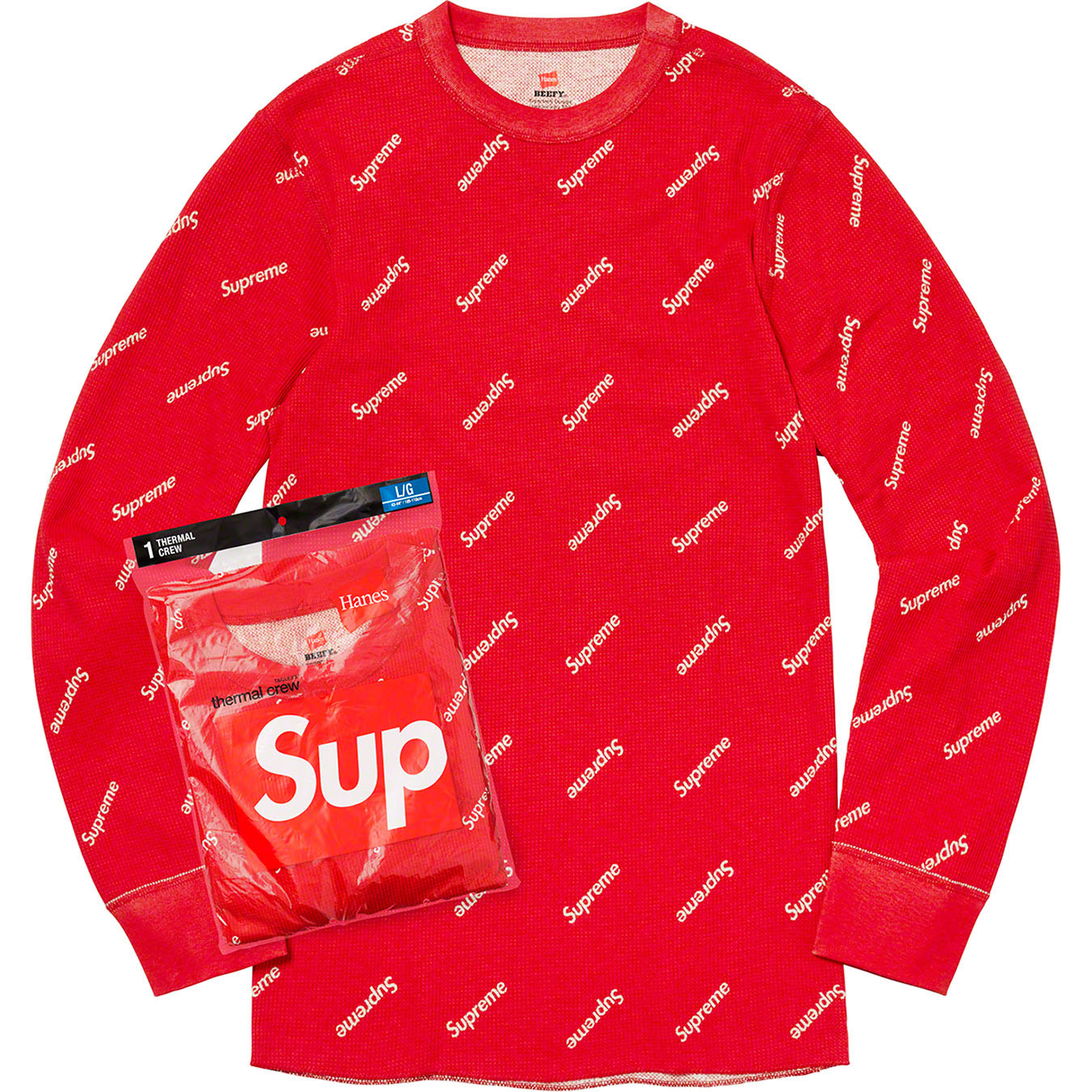 Supreme®/Hanes® Thermal Crew (1 Pack) | Supreme 20fw