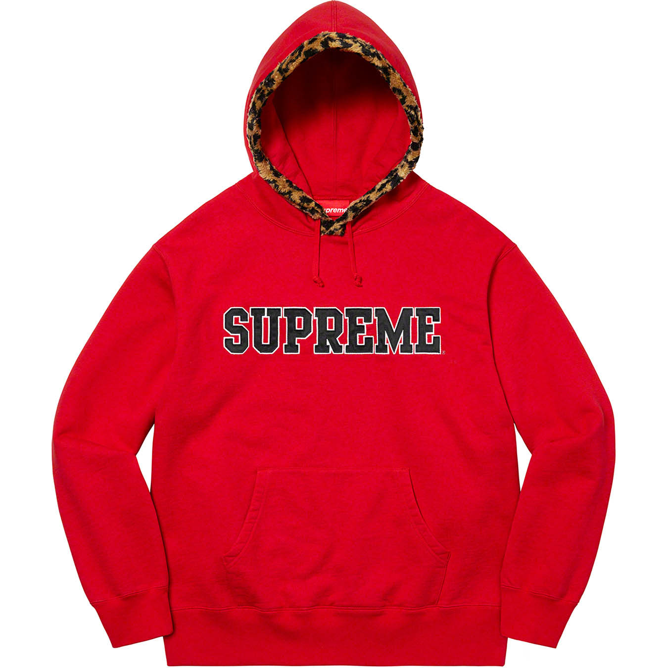 Leopard Trim Hooded Sweatshirt | Supreme 21fw