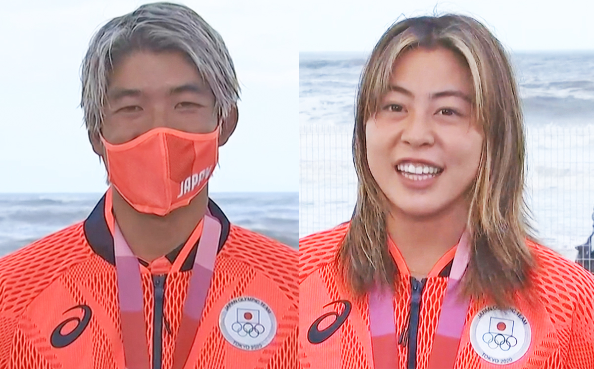 五十嵐カノアが銀メダル。都筑有夢路が銅メダル。波乗りジャパン2個の
