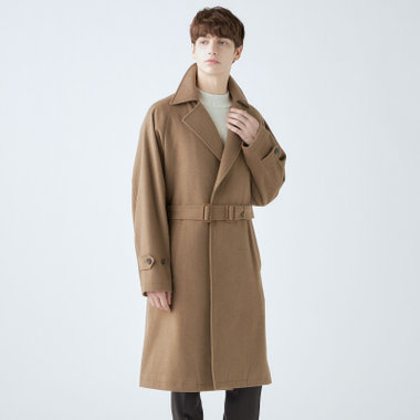 SL】ウールブレンドタイロッケンコート/サンドブラウン（SLR2304-31_R