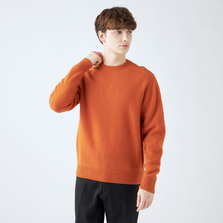 RBC】【秋冬】ソフトシャギーウールクルーネックニットセーター