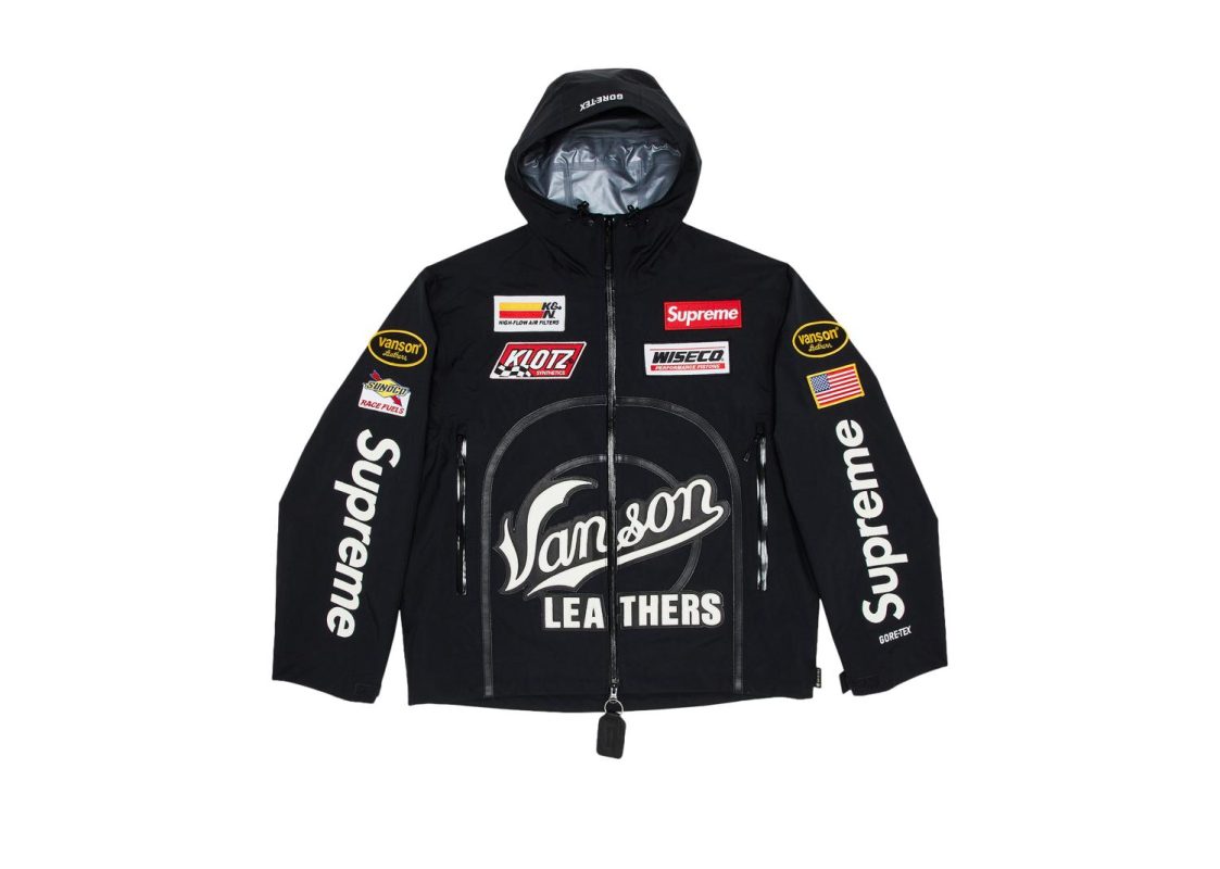 Supreme Vanson Leathers GORE-TEX Shell Jacket Black | FW25J6-BLACK