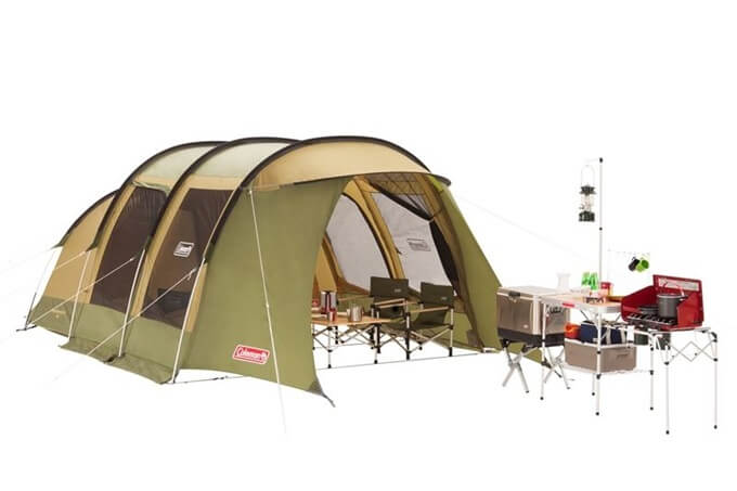 美品】コールマン トンネル2ルームハウスLDX オリーブ/サンド Coleman