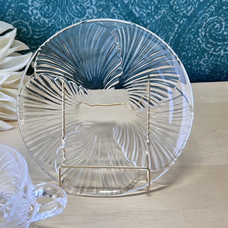 HOYA ガラスカップ＆ソーサー 花型