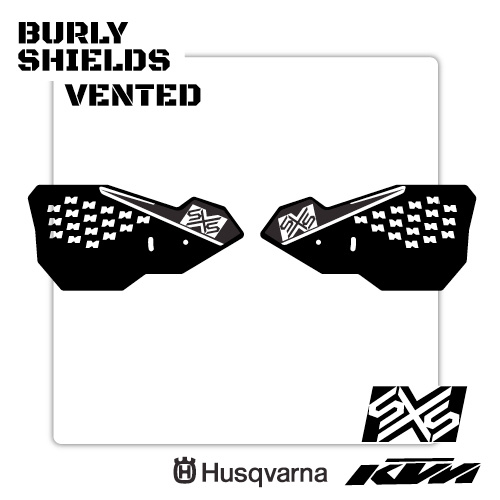 BURLY “Vented” shields–Black Plastic | SXSLIDEPLATE