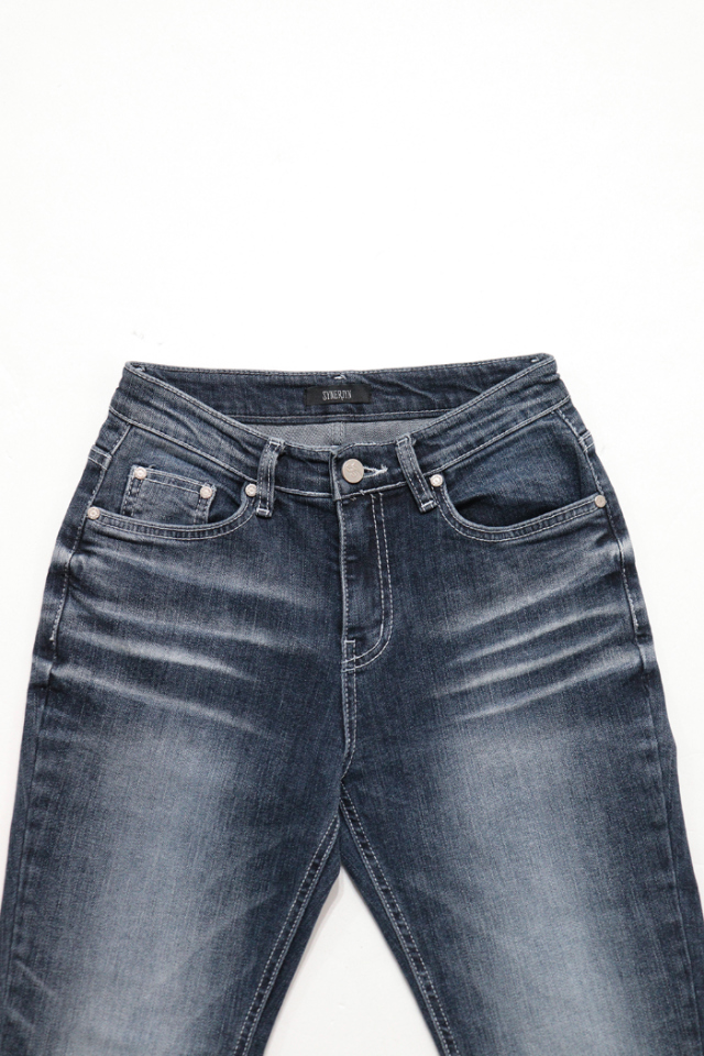 BRUSH CAT WASHING DENIM PANTS BLUE - 시너진